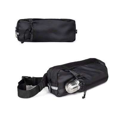 DELFOS POUCH SHINY. 300D recycled polyester (shiny finish) and 600D recycled polyester waist bag with reflective elements